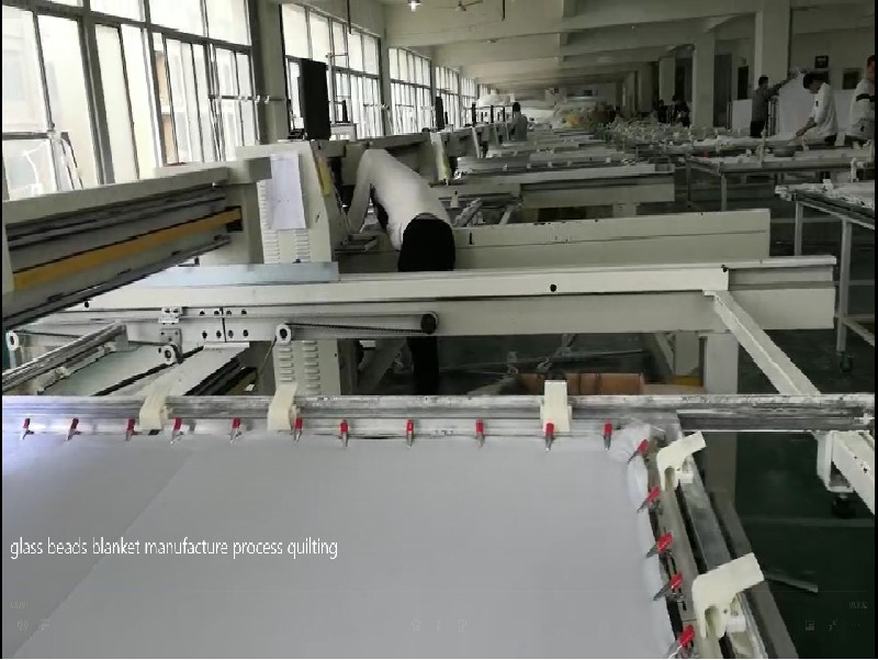glass beads blanket manufacture process quilting