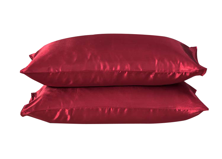 Satin 1 Pc Duvet Cover and 2 Pcs Pillow Shams, Super soft and Luxury, Red
