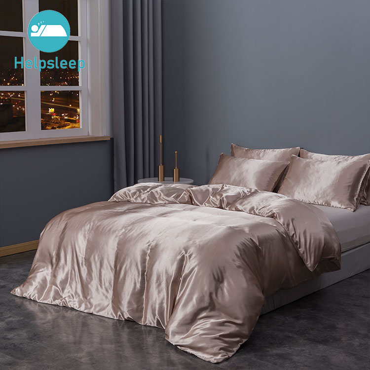 Rhino cream silk duvet cover factory bed linings-2