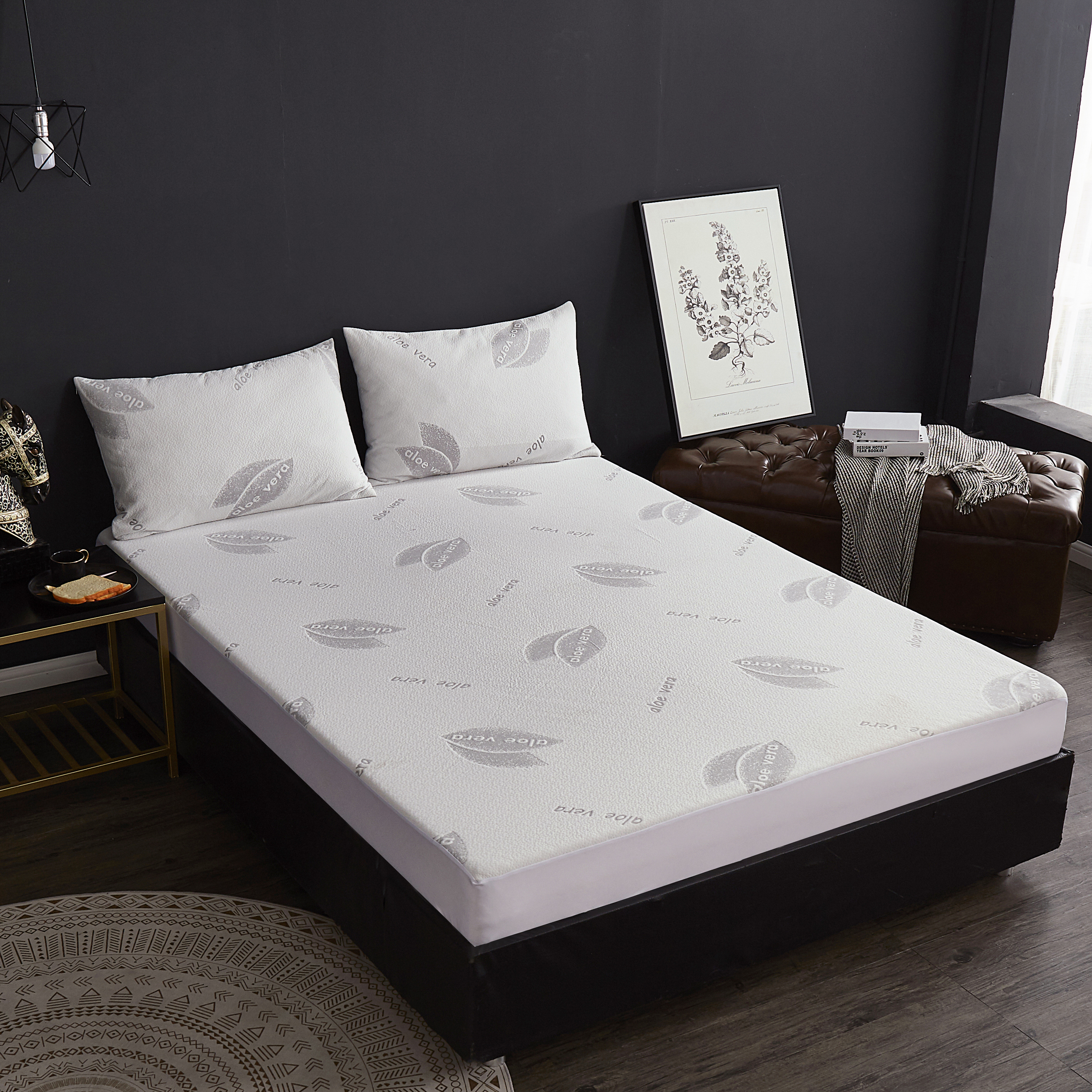 Custom factory jersey mattress protector Cool Fabric waterproof fitted sheet