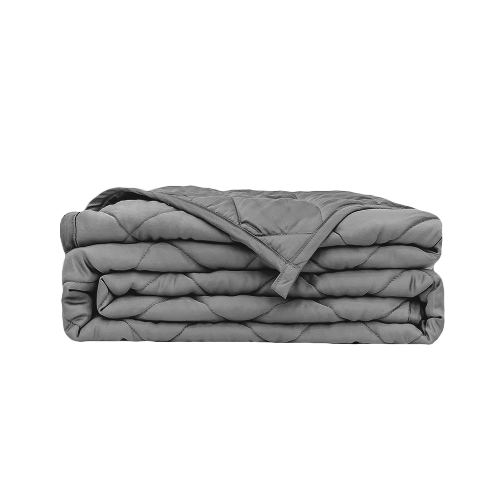 Grey Bamboo Weighted Blanket - Cool Sensory Blanket for Anxiety