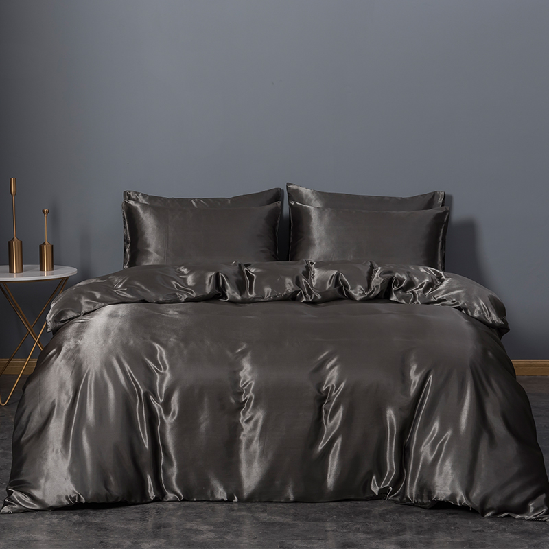 3-Pieces Satin Duvet Cover Set Smooth and Silky