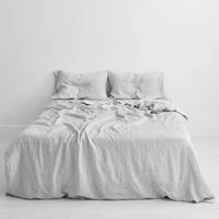 Pinstripe 100% Flax Linen bedding sets offers