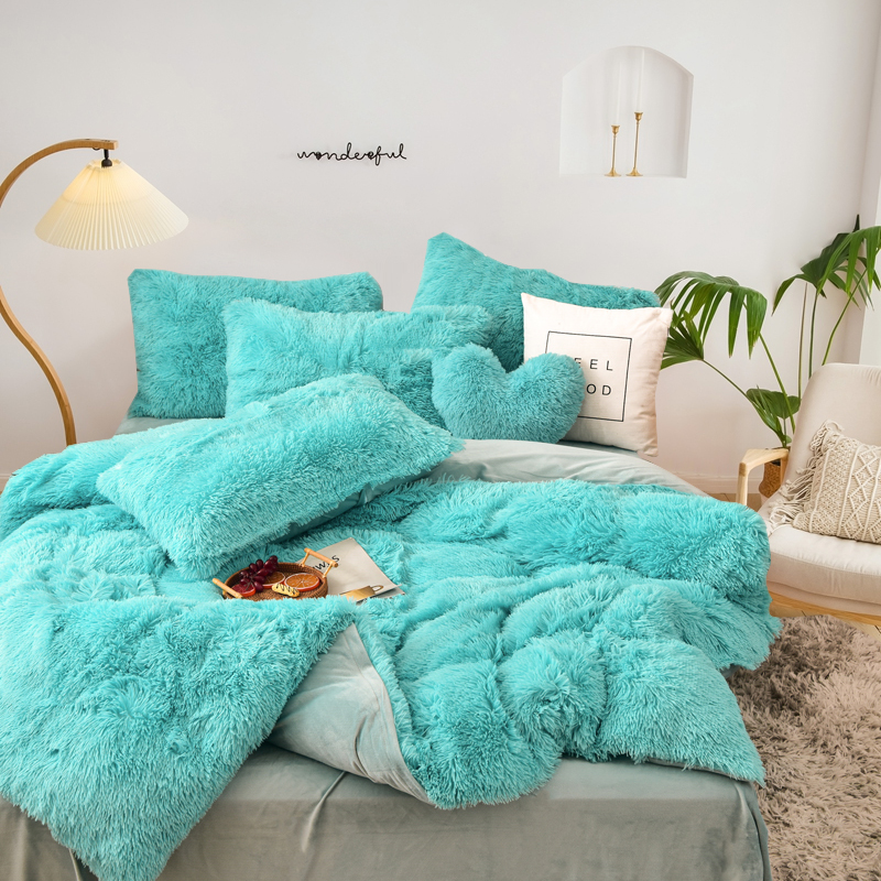 Chinese suppliers polyester microfiber printed 3 pieces Crystal velvet bedding sets