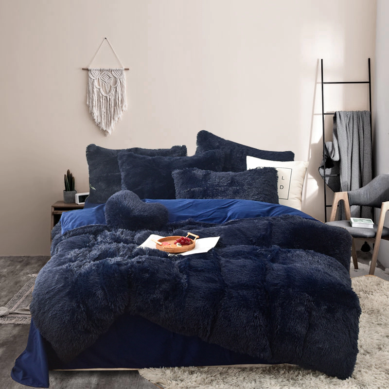 Friendly Luxury Organic Home Crystal Velvet Bedroom Bedding Sets